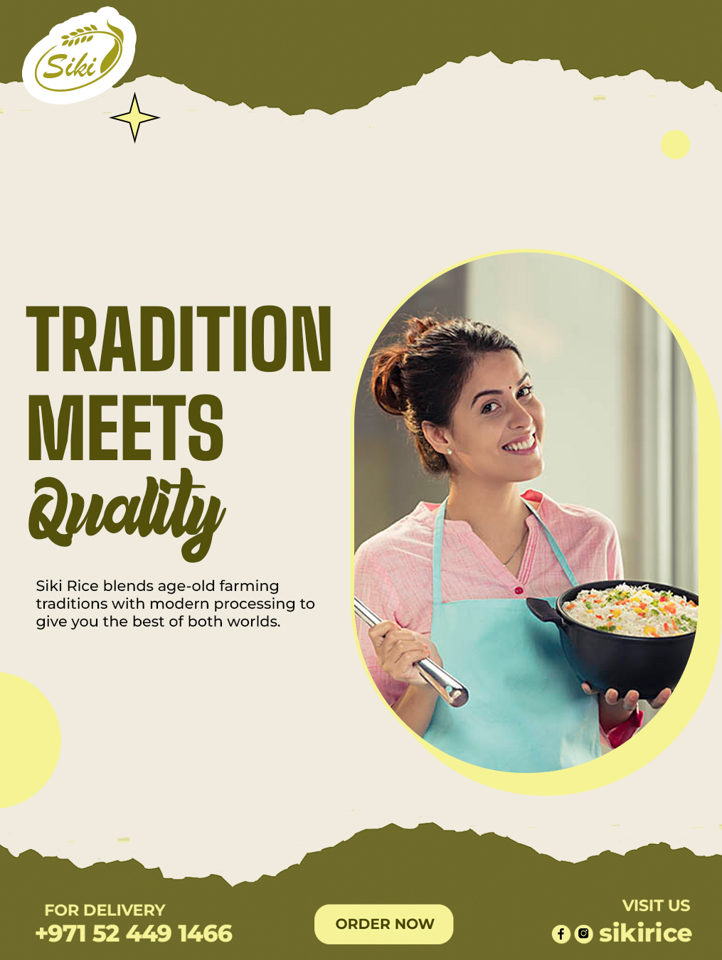 Tradition meets quality
Rice that complements your recipe and elevates your mealtime.
info@sikirice.com
www.sikirice.com
#SikiRice #RiceLove #PerfectGrains #PakistaniBasmati #FlavorBooster #EverydayMeals #TastyTradition #WholesomeChoice #MealTimeMagic #PremiumChoice