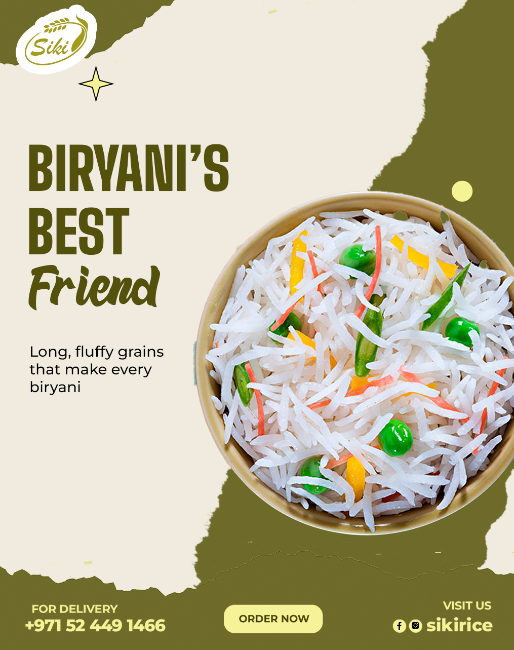 π₯ Meet the real MVP of your biryani β Siki Rice
Long, fluffy, fragrant grains that never stick, soak up flavor, and steal the show.
One bowl = Pure satisfaction π
π @sikirice
#Foodie #BiryaniLove #RiceLovers #FoodPhotography #InstaFood
#SikiRice #DubaiEats #FlavourfulBites #DesiFoodies #Foodgram
